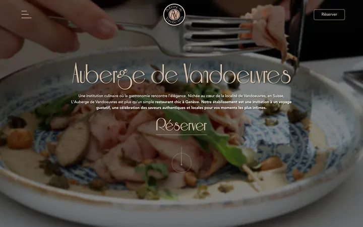 Aperçu du site Auberge de Vandœuvres